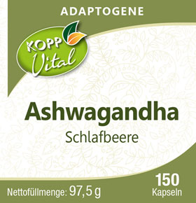 Kopp Vital   Adaptogen Ashwagandha (Schlafbeere) / 500 mg / 150 Kapseln_small01