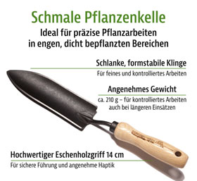 Krumpholz Pflanzenkelle schmal mit Eschengriff_small01