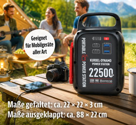 Kurbel-Dynamo-Powerstation mit faltbarem 30-Watt-Solarpanel_small03