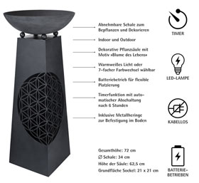 LED-Pflanzsäule »Blume des Lebens«_small01