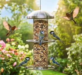 Vogelfutters�ule mit Edelstahlgitter_small