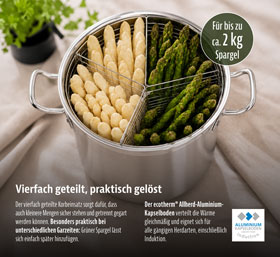 Spargeltopf Profi-Star mit geteiltem Korbeinsatz_small02