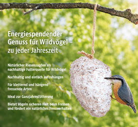 Premium-Riesenzapfen mit Fettfutter für Wildvögel_small01