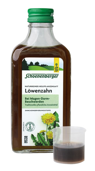 Schoenenberger Naturreiner Heilpflanzensaft - Wirkstoff: Löwenzahnkraut mit Wurzel-Presssaft
