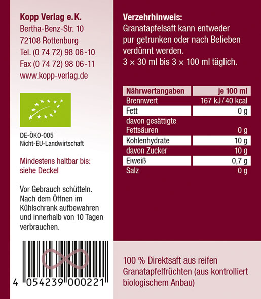 Kopp Vital ®  Bio-Granatapfelsaft02