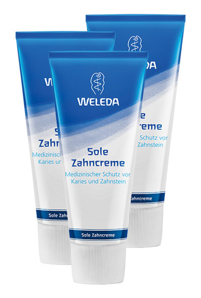 3er Pack Weleda Sole-Zahncreme, 75 ml