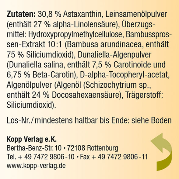Kopp Vital Astaxanthin Kapseln - vegan03