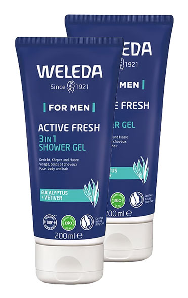 2er-Pack Weleda For Men Active Fresh 3in1