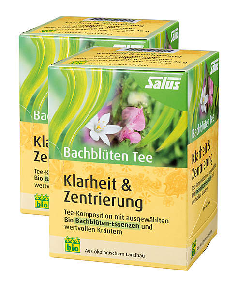 2er Pack Salus Bachblüten Tee Klarheit & Zentrierung - Bio