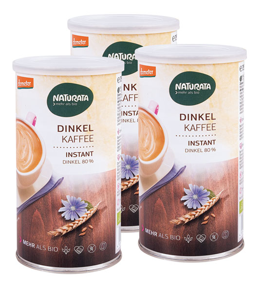 3er-Pack Naturata Dinkelkaffee Classic instant Dose