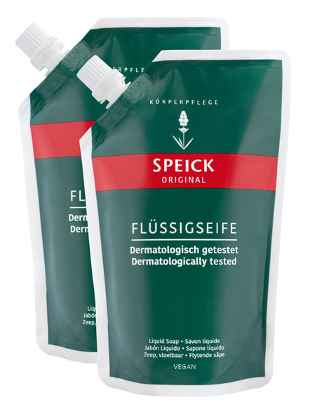 2er Pack Speick Original Flüssigseife Nachfüllpack, 300ml