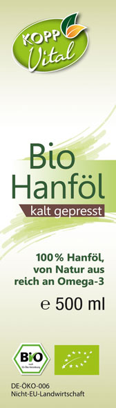 Kopp Vital ®  Bio Hanföl - vegan01