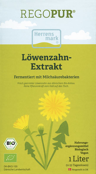Herrensmark ®  Löwenzahn-Extrakt mit Milchsäurebakterien Bio 1 Liter / vegan / fermentiert01