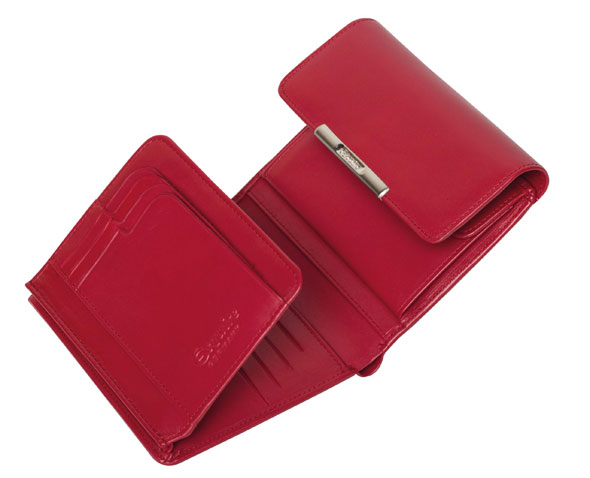 Esquire RFID Damen-Geldbörse - rot 12×11cm