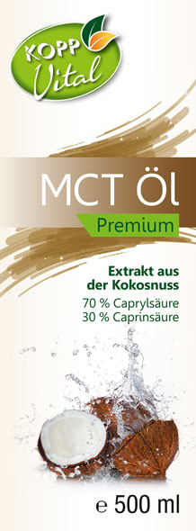 Kopp Vital ®  MCT-Öl - vegan 100-prozentige Reinheit / Premium Qualität / geschmacksneutral / auf Kokosölbasis01