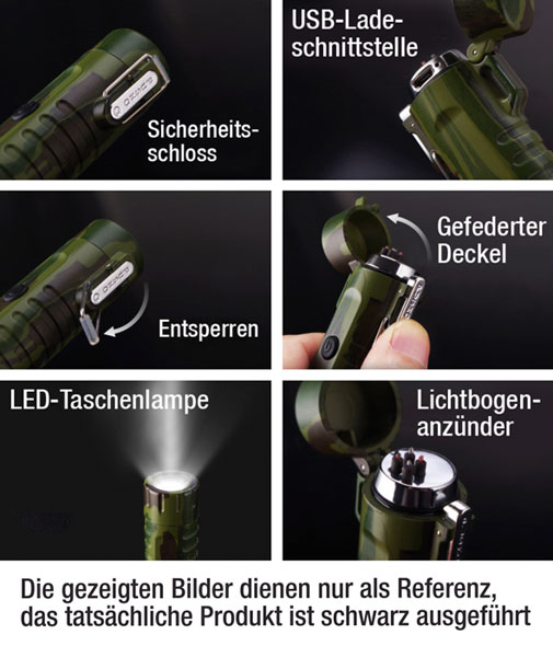 Outdoor-Lichtbogenanzünder mit Taschenlampe01