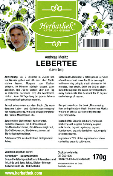 Herbathek® Andreas Moritz Lebertee - 170 g - lose01