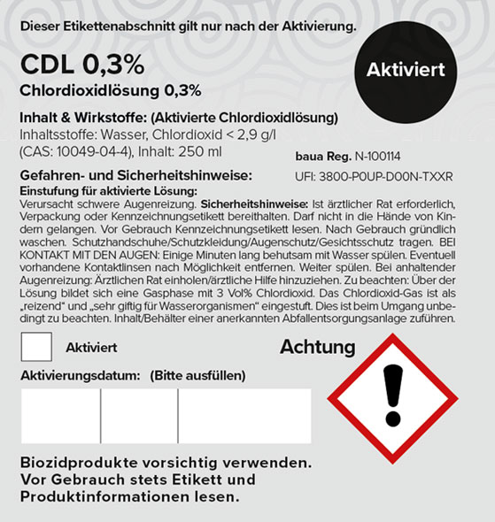 OSA VITA CDL 0,3 % inklusive Pipette / Chlordioxid / 3000 ppm / Trinkwasserdesinfektion09