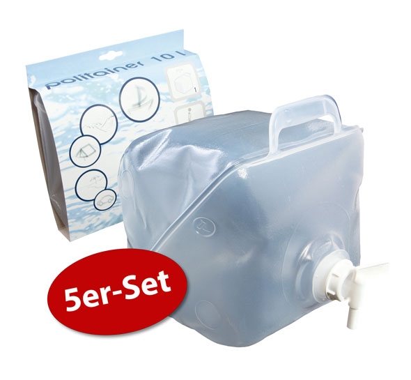 5er-Set Faltbarer Wasserkanister - 10 Liter