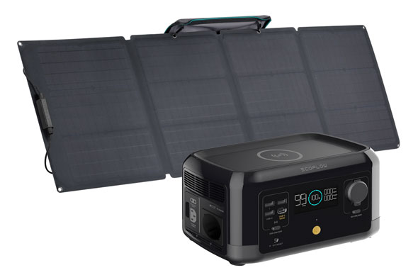 EcoFlow RIVER mini Wireless Powerstation 210 Wh mit Solarpanel 110 W - Mängelartikel