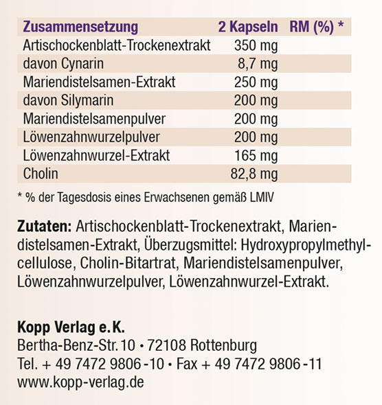Kopp Vital ®  Leber-Formula Kapseln02