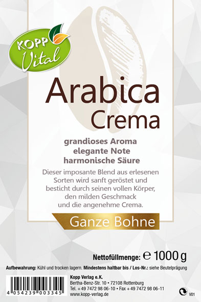 Kopp Vital ®  Arabica Crema - ganze Bohne01