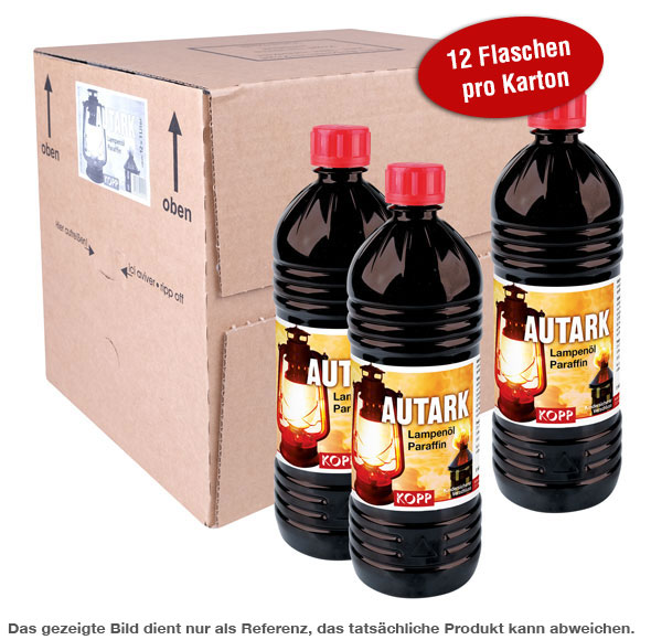 Autark Lampenöl / 100-prozentige Reinheit / Premium Qualität / 1 Liter / auch im 12er Karton / hochwertiges Paraffinöl01