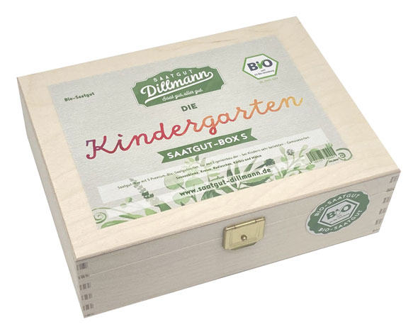 Kindergarten Saatgut-Box S Bio (Holzbox)