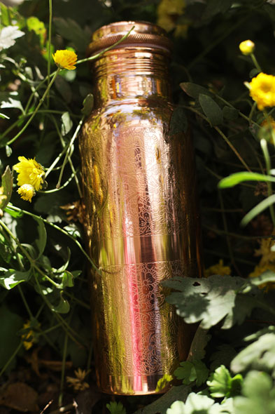 Gravierte Kupferwasserflasche - 600 ml01