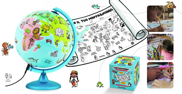 Mappamondo 2562- Einfacher Kinderglobus 25 cm