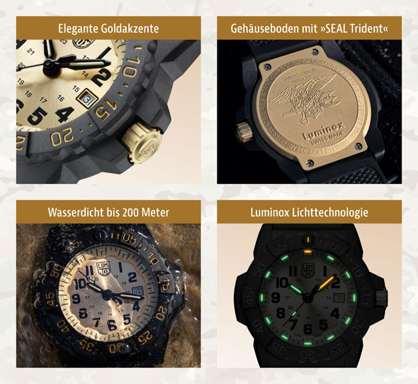 Navy SEAL GOLD Limited Edition 45 mm Diver Watch - 3505.GP.SET02