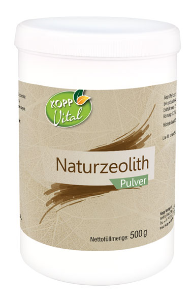 Kopp Vital ® Naturzeolith Pulver - 500 g - 86 % Klinoptilolith - Körnung: 0,05 mm. Höchste Qualität, 100 % natürlich
