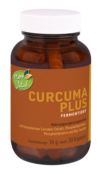 Kopp Vital ®  Curcuma Plus fermentiert Kapseln mit Curcumin und Phospholipiden in höchster Bioverfügbarkeit