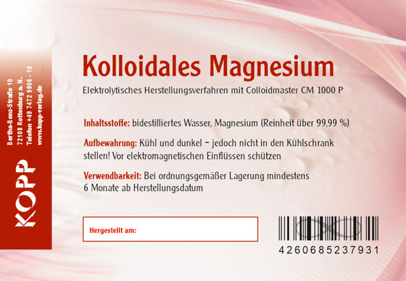 Kolloidales Magnesium Konzentration 200 ppm - 250 ml02