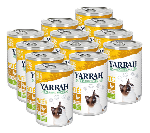 12er-Pack Yarrah Bio-Pastete mit Huhn für Katzen01