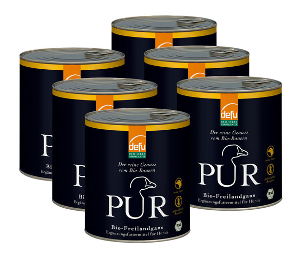 6er-Pack PUR Bio-Freilandgans Ergänzungsfuttermittel für Hunde01