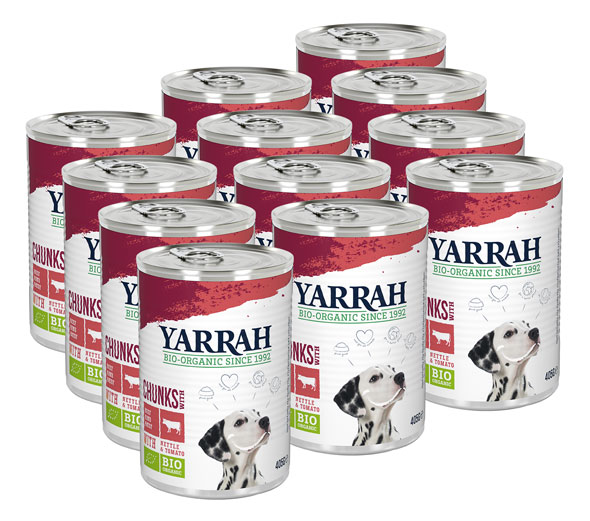 12er-Pack Yarrah Bio-Bröckchen mit Rind für Hunde01