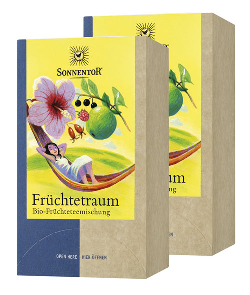 2er-Pack Sonnentor Bio-Früchtetraum, Beutel, 2 x 18 x 2,5 g