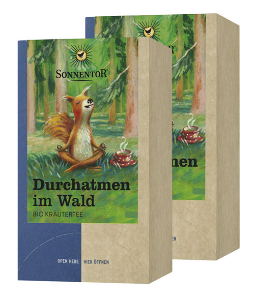 2er-Pack Sonnentor Bio-Durchatmen im Wald Kräutertee, Beutel, 2 x 18 x 2 g
