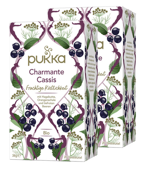 2er-Pack Pukka Bio-Charmante cassis Früchtetee, Beutel, 2 x 20 x 1,9 g