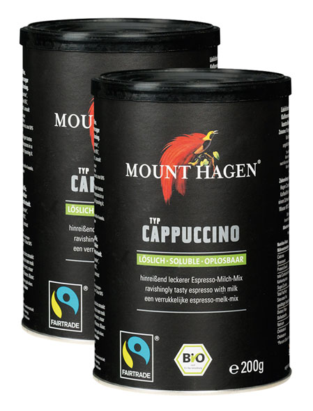 2er-Pack Mount Hagen Bio-Cappuccino, 2 x 200 g