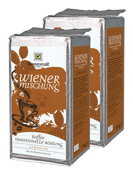 2er-Pack Sonnentor Kaffee »Wiener Mischung« gemahlen - 2 x 500 g
