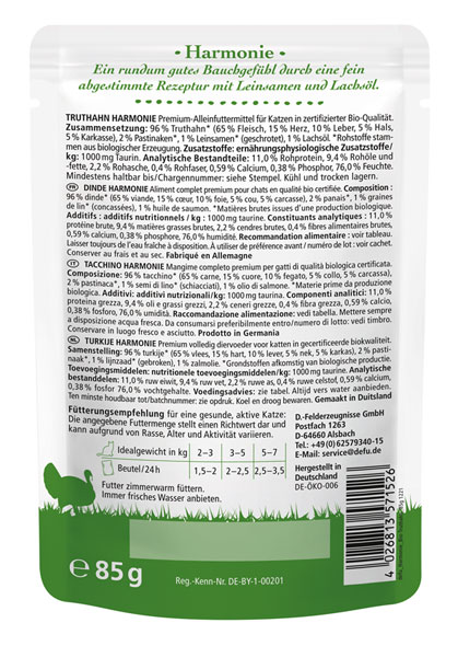 12er-Pack Defu Bio-Truthahn �Harmonie� f�r Katzen02