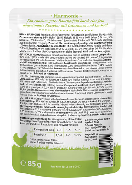 12er-Pack&nbsp; Defu Bio-Huhn �Harmonie� f�r Katzen02