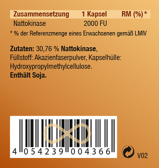 Kopp Vital   Nattokinase Kapseln hochdosiert mit 2000 FU / aus fermentierten Sojabohnen / GMO-frei / vegan / Prem02