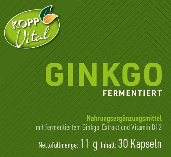 Kopp Vital   Ginkgo fermentiert Kapseln in Premiumqualitt mit Vitamin B1201