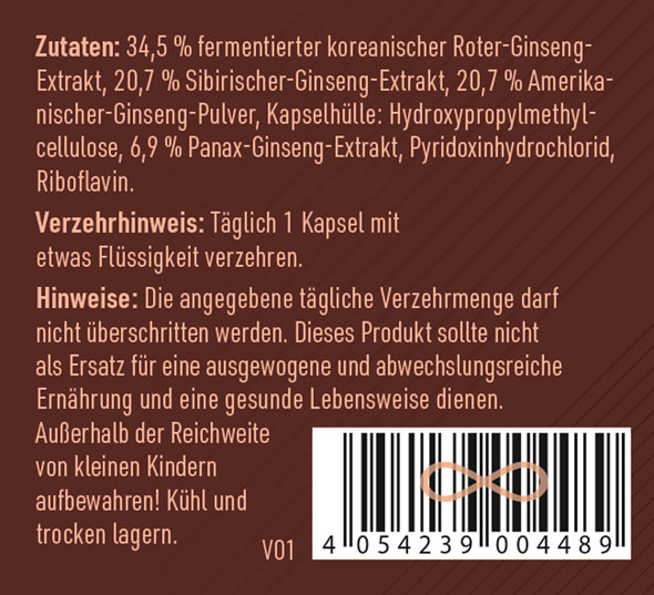 Kopp Vital   Ginsengkomplex fermentiert Kapseln / 4 Ginsengsorten als Extrakte nicht nur Pulver02