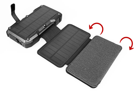 Powerbank mit 5 Solarpanels - Funktional05