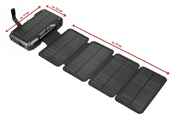 Powerbank mit 5 Solarpanels - Wie neu06