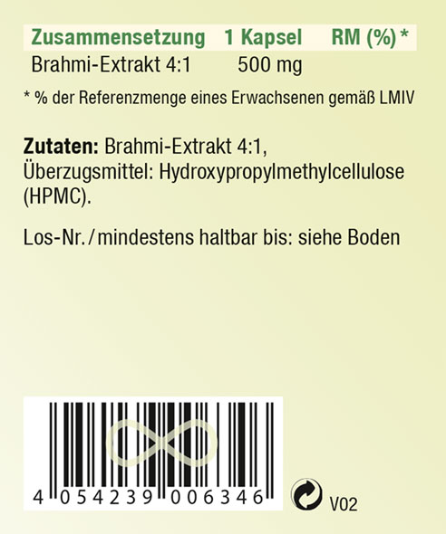 Kopp Vital  Brahmi Kapseln / 500 mg / 90 Kapseln02